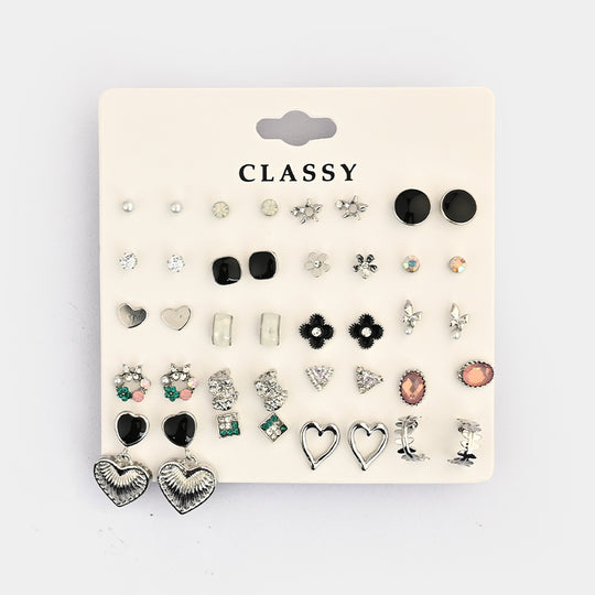 Assorted Earrings Studs / Tops Set (20 Pairs)