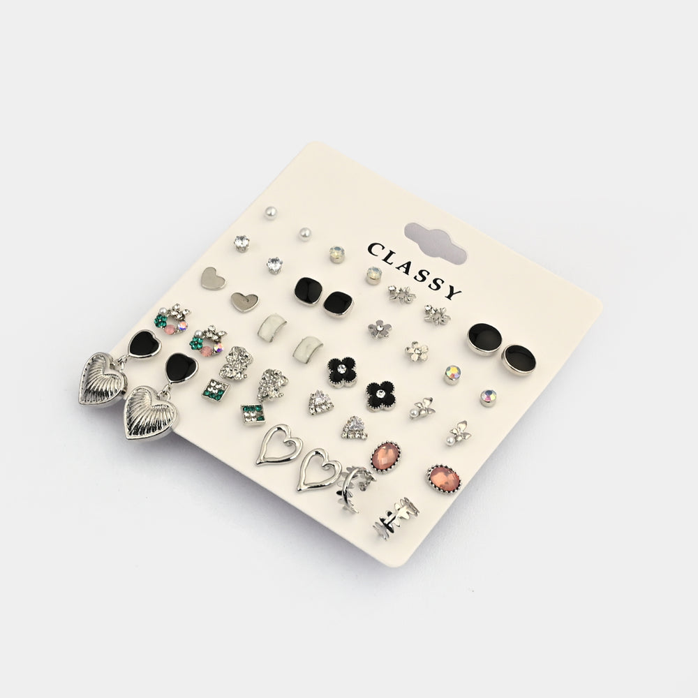 Assorted Earrings Studs / Tops Set (20 Pairs)
