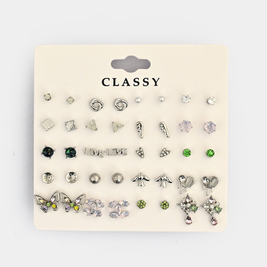 Assorted Earrings Studs / Tops Set (20 Pairs)