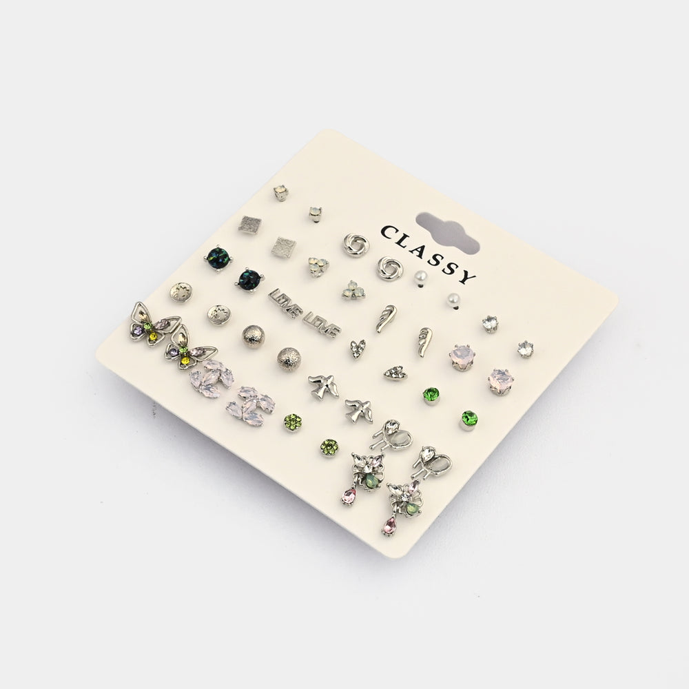 Assorted Earrings Studs / Tops Set (20 Pairs)