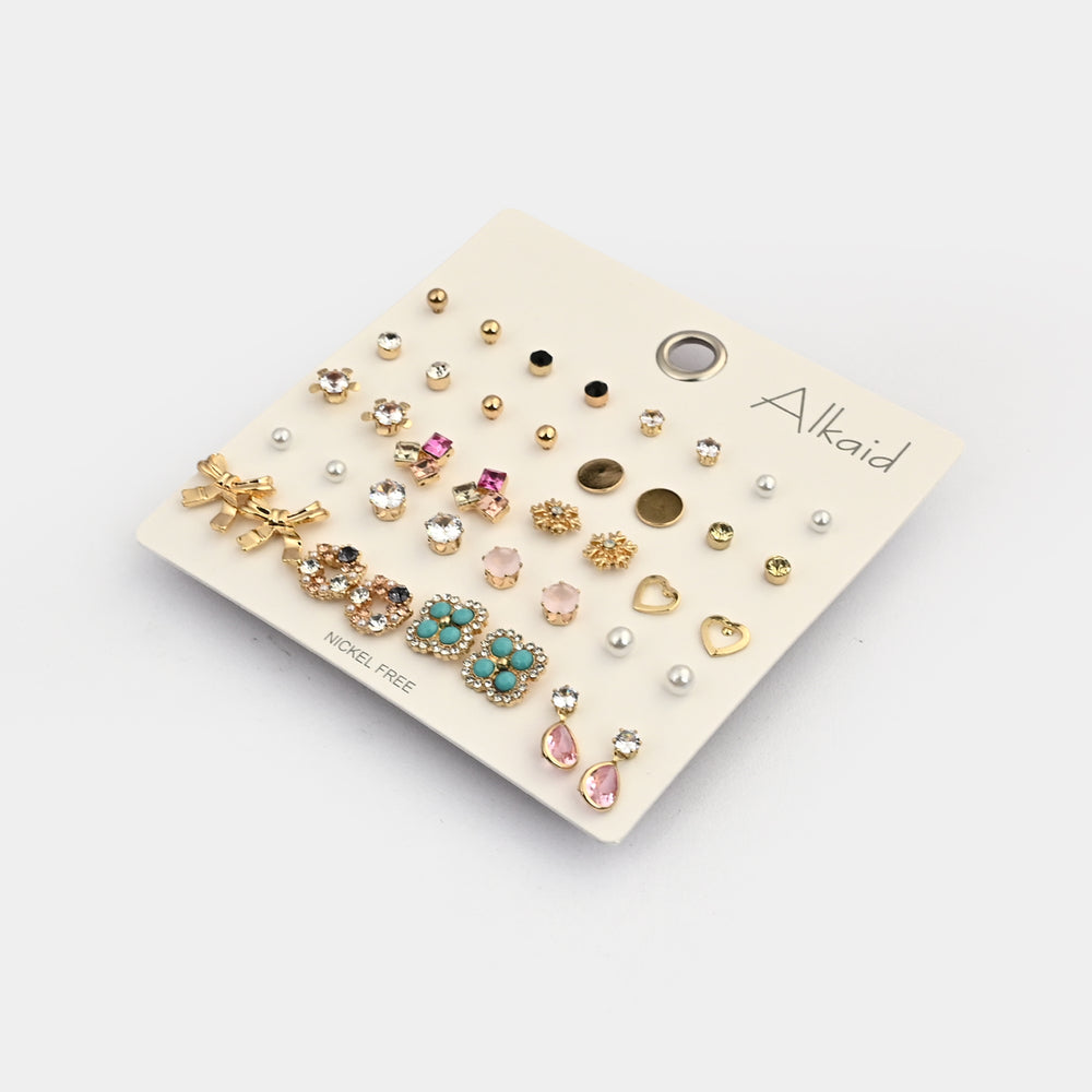 Assorted Earrings Studs / Tops Set (20 Pairs)