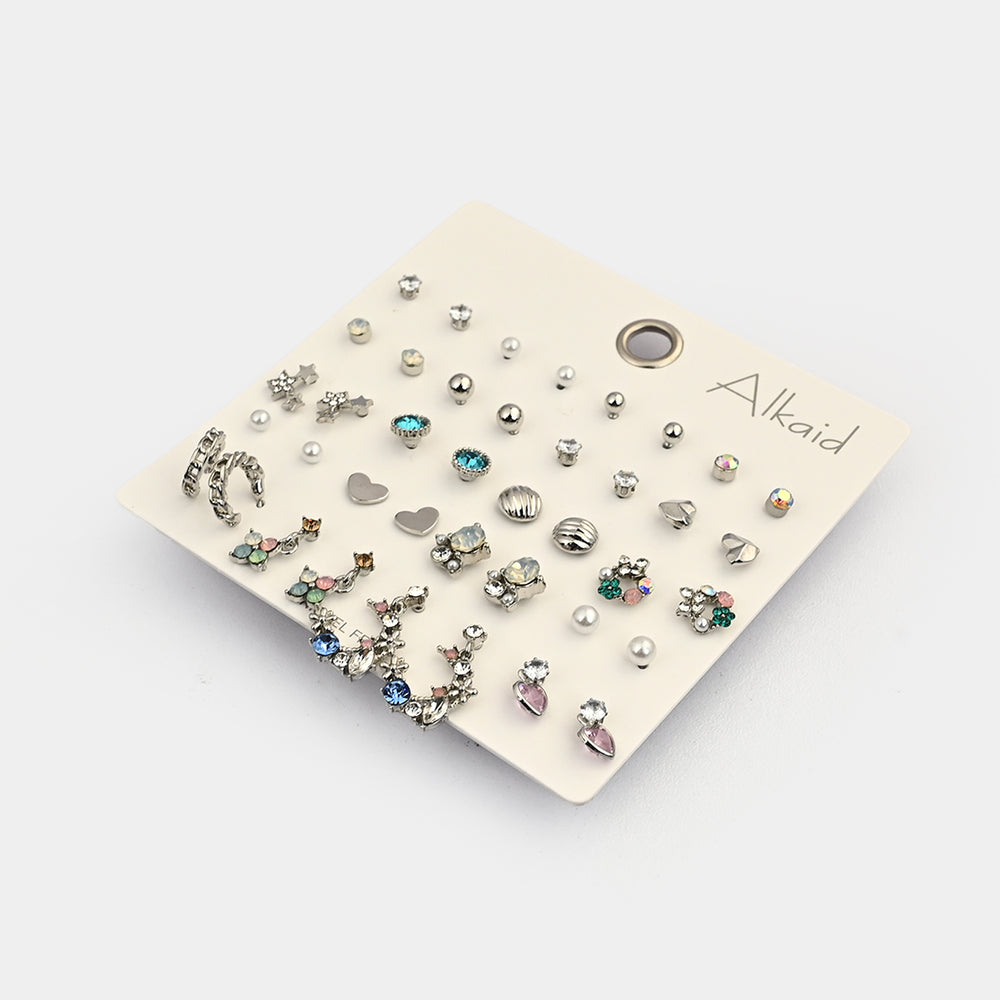 Assorted Earrings Studs / Tops Set (20 Pairs)