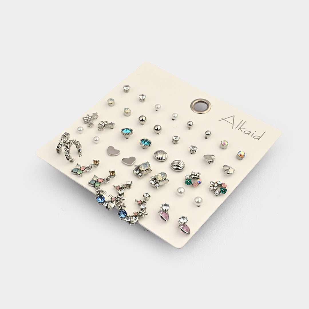 Assorted Earrings Studs / Tops Set (20 Pairs)