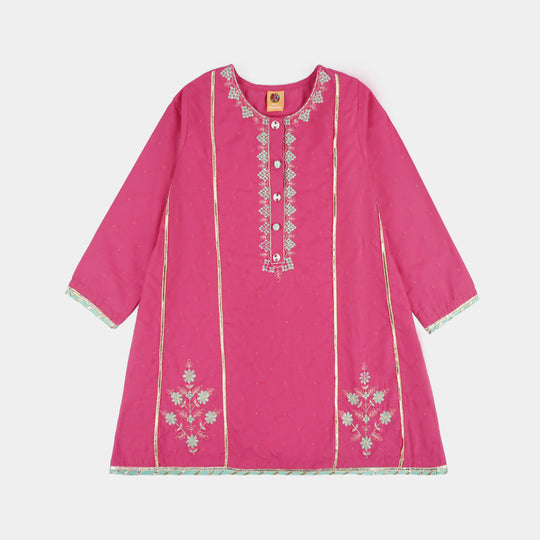 Teens Girls Jacquard 3Pcs Dil Naz - Shocking Pink