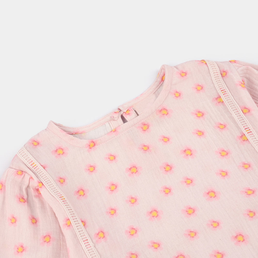 Teens Girls Gauze Co-Ord Set Orchid Pink - Baby Pink