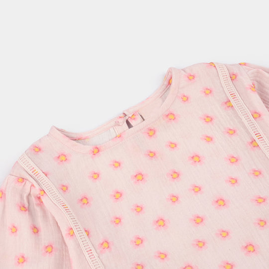 Teens Girls Gauze Co-Ord Set Orchid Pink - Baby Pink