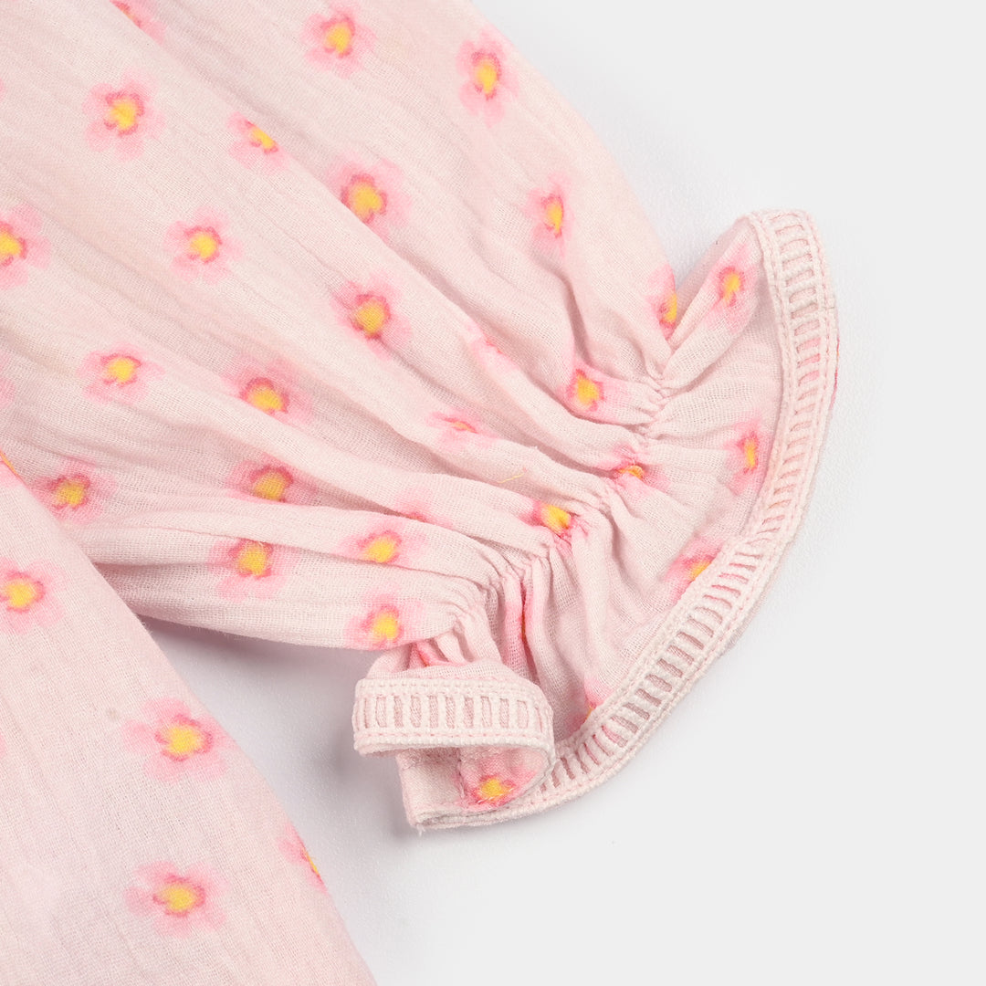 Girls Gauze Co-Ord Set (Orchid) - Baby Pink