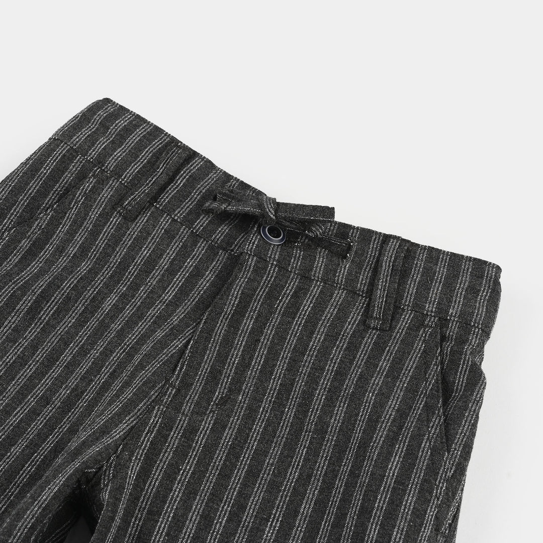 Boys Cotton Pants (Stripe) - Grey