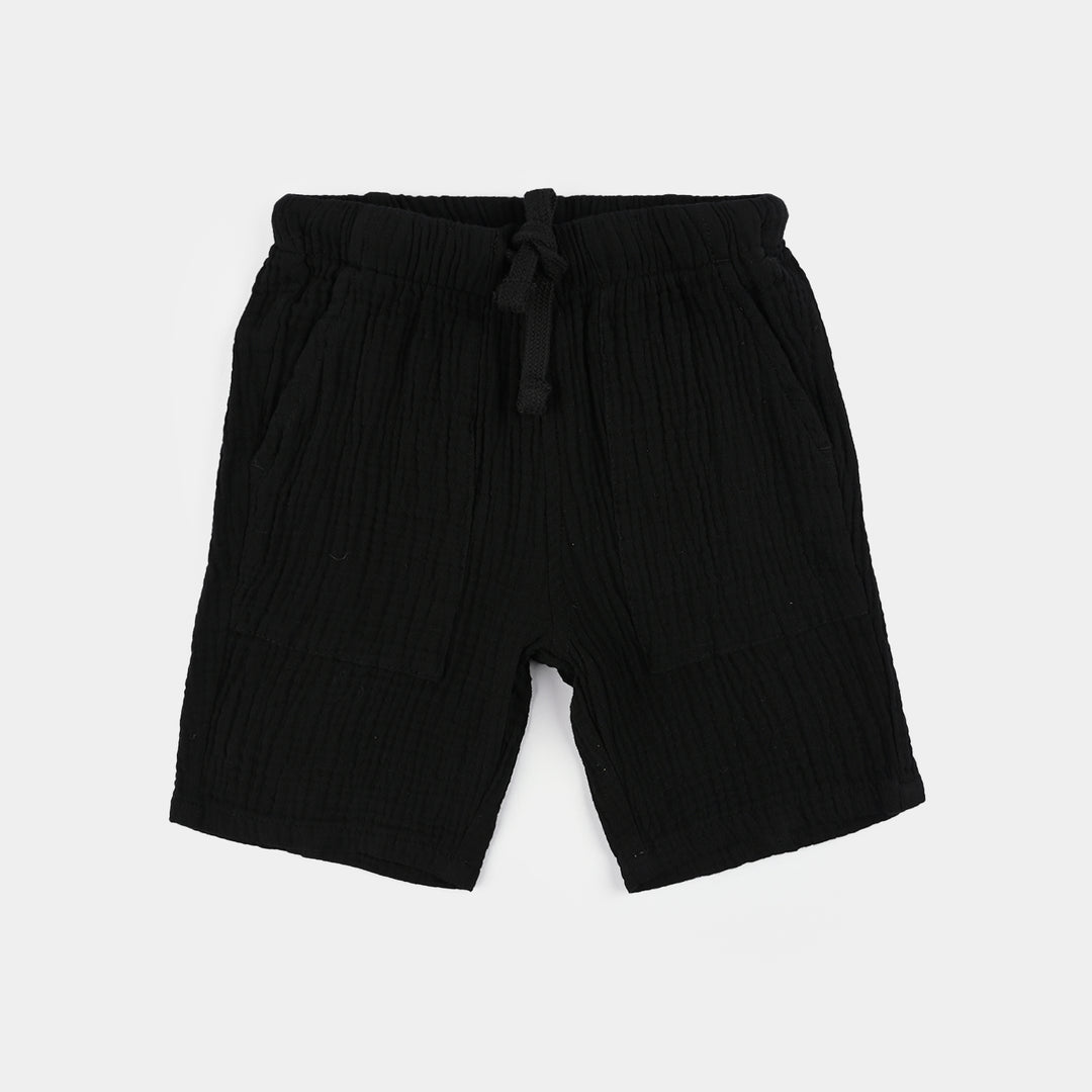 Boys Gauze Shorts (Power Move) - Black