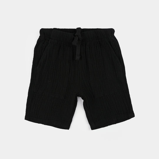 Boys Gauze Shorts (Power Move) - Black