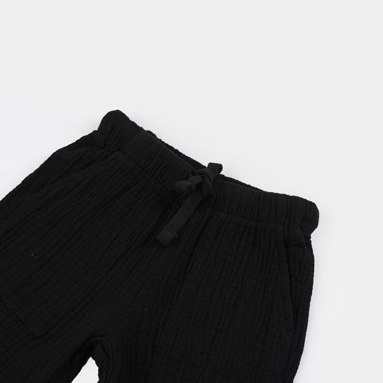Boys Gauze Shorts (Power Move) - Black