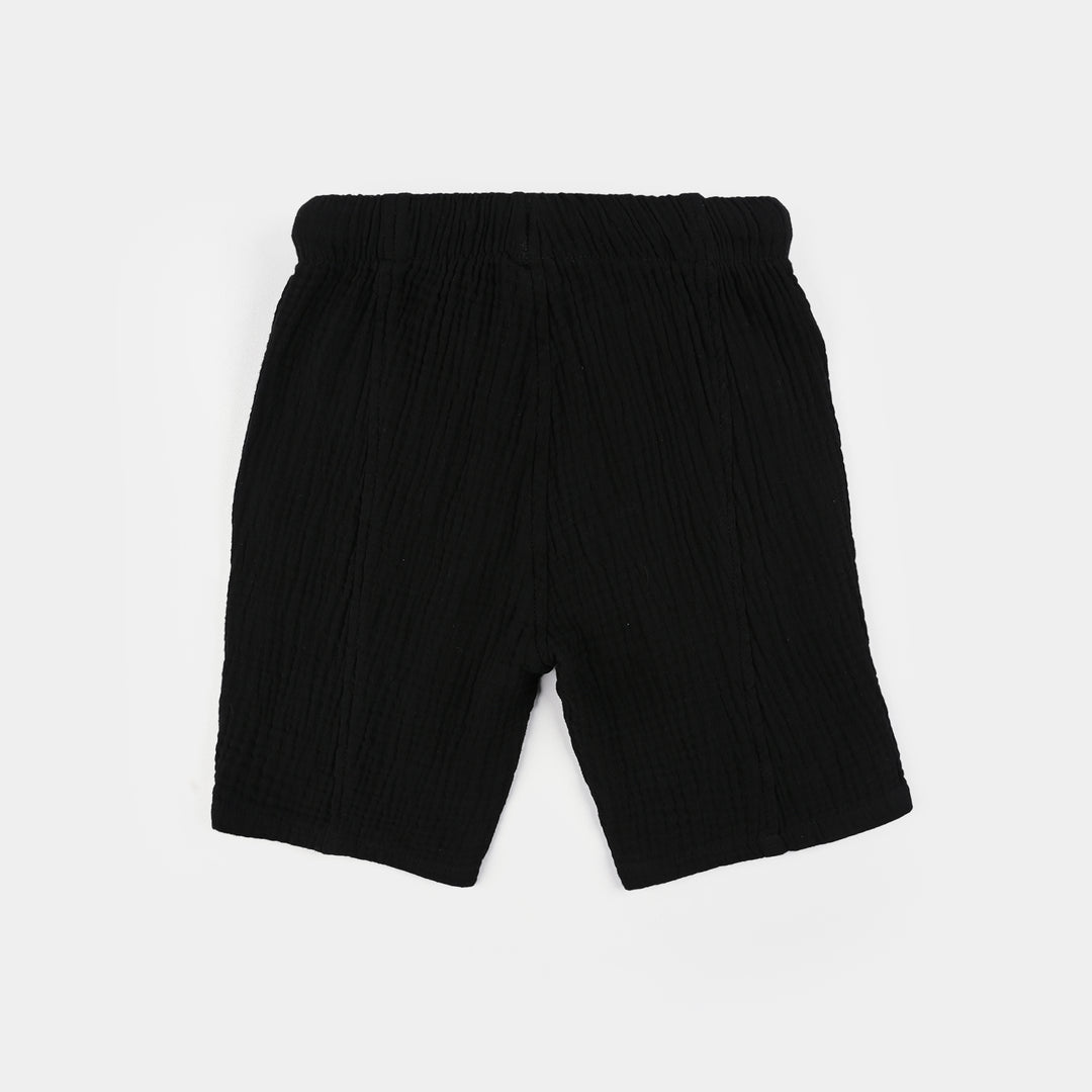 Boys Gauze Shorts (Power Move) - Black