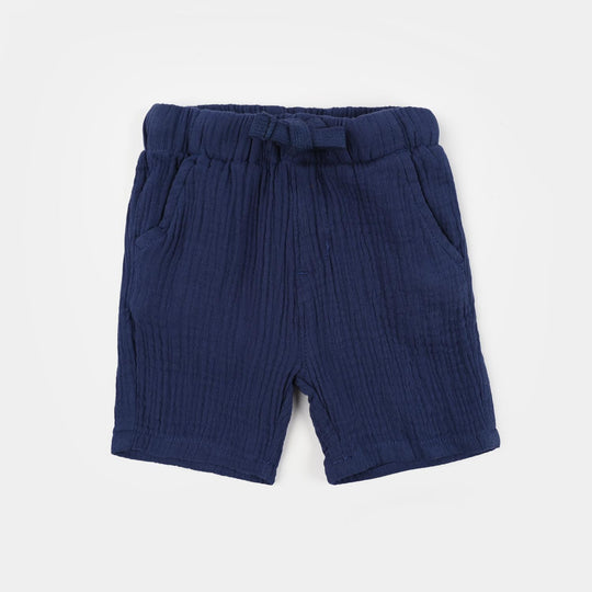 Infant Boys Gauze Short Palm Tree -Blue