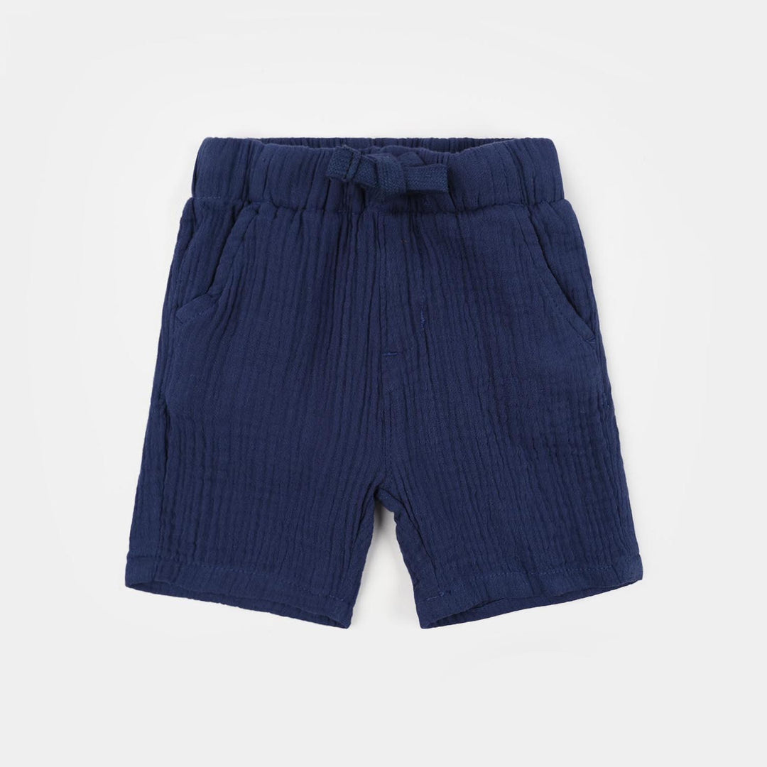 Infant Boys Gauze Short Palm Tree -Blue