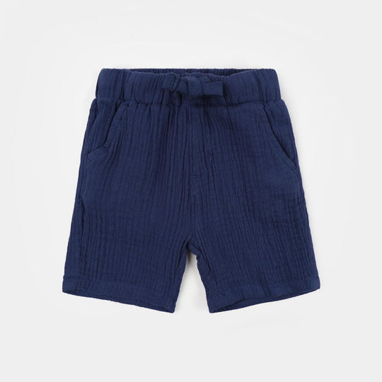 Infant Boys Gauze Short Palm Tree -Blue