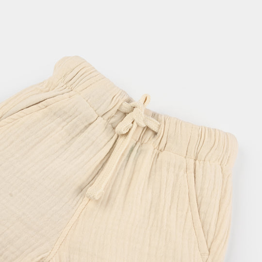 Infant Boys Gauze Shorts - Off White