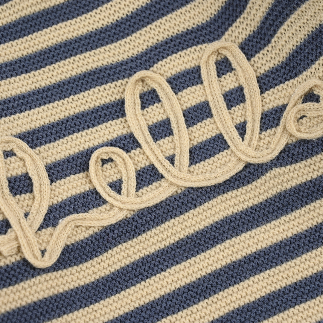Infant Boys Acrylic Co-Ord Set-Happy-Off.White.Navy