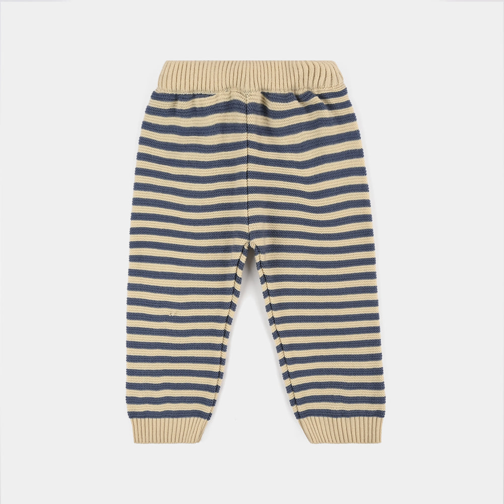 Infant Boys Acrylic Co-Ord Set-Happy-Off.White.Navy