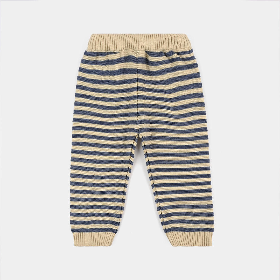 Infant Boys Acrylic Co-Ord Set-Happy-Off.White.Navy