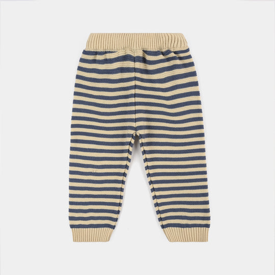 Infant Boys Acrylic Co-Ord Set-Happy-Off.White.Navy