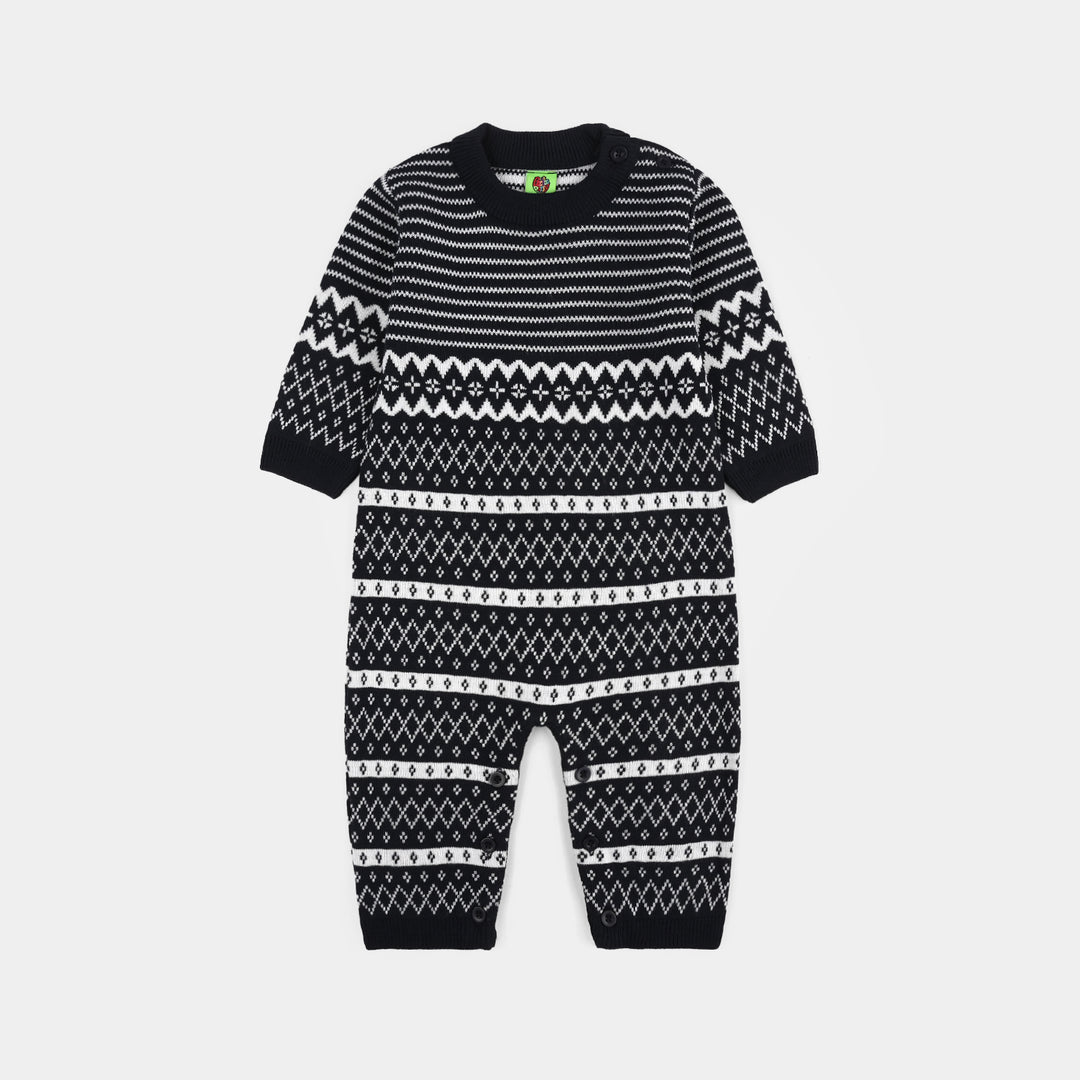 Infant Boys Acrylic Romper-Trible-NAVY