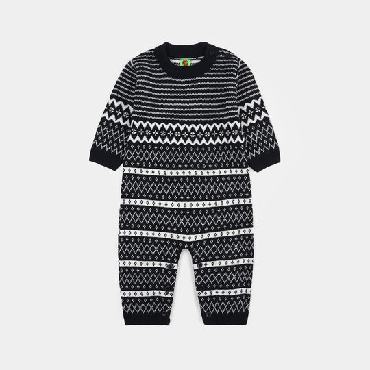Infant Boys Acrylic Romper-Trible-NAVY