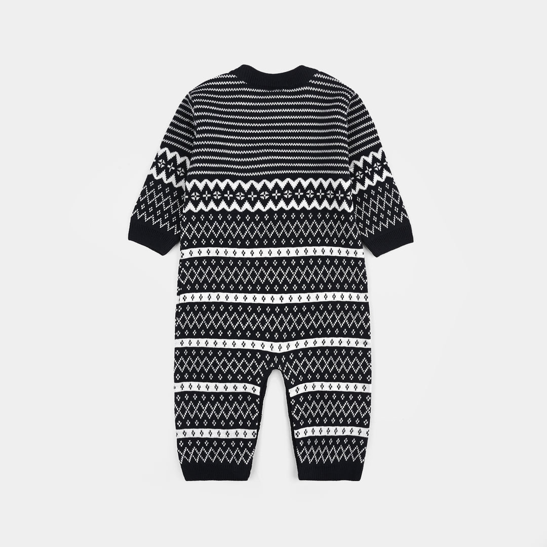 Infant Boys Acrylic Romper-Trible-NAVY