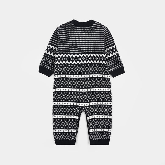 Infant Boys Acrylic Romper-Trible-NAVY