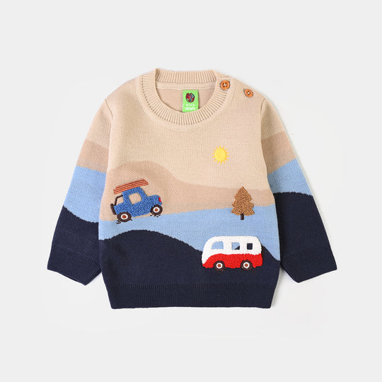 Infant Boys Sweater-Adventure-Multi