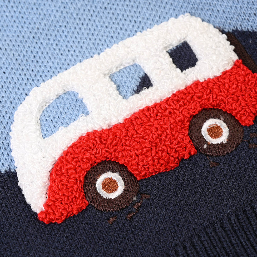 Infant Boys Sweater-Adventure-Multi