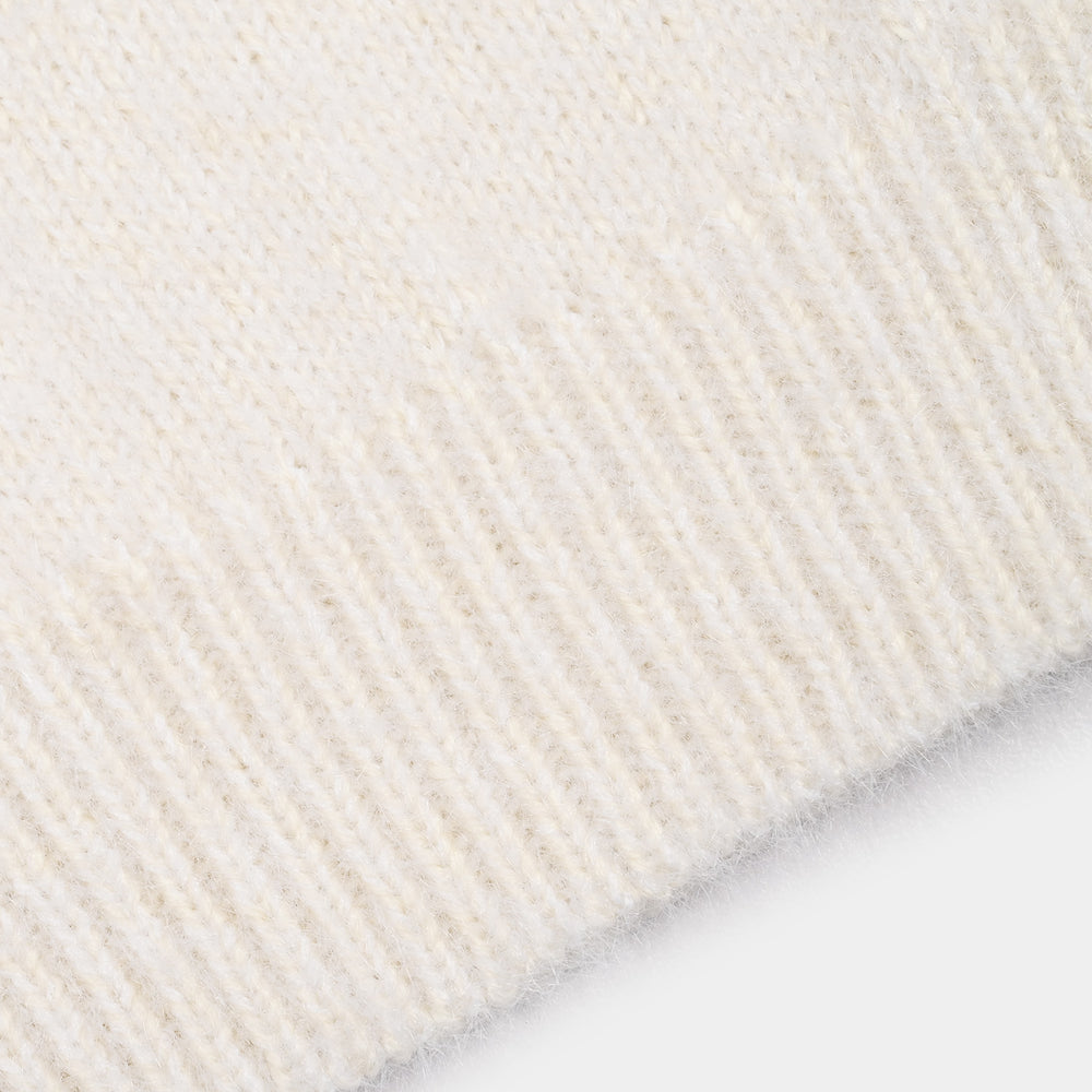 Infant Girls Acrylic Sweater-Lurex Bow-Off White