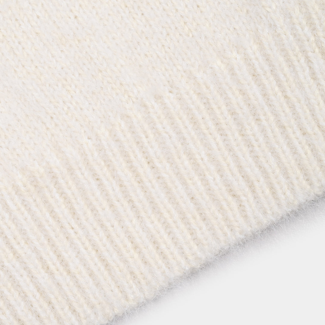 Infant Girls Acrylic Sweater-Lurex Bow-Off White