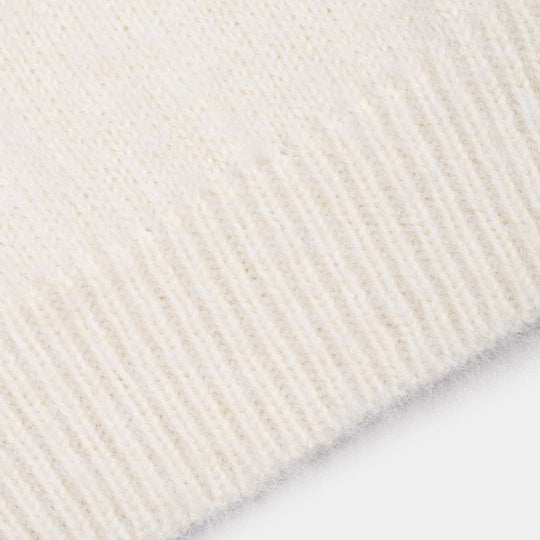 Infant Girls Acrylic Sweater-Lurex Bow-Off White