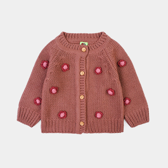 Infant Girls Sweater-Flower Bunch