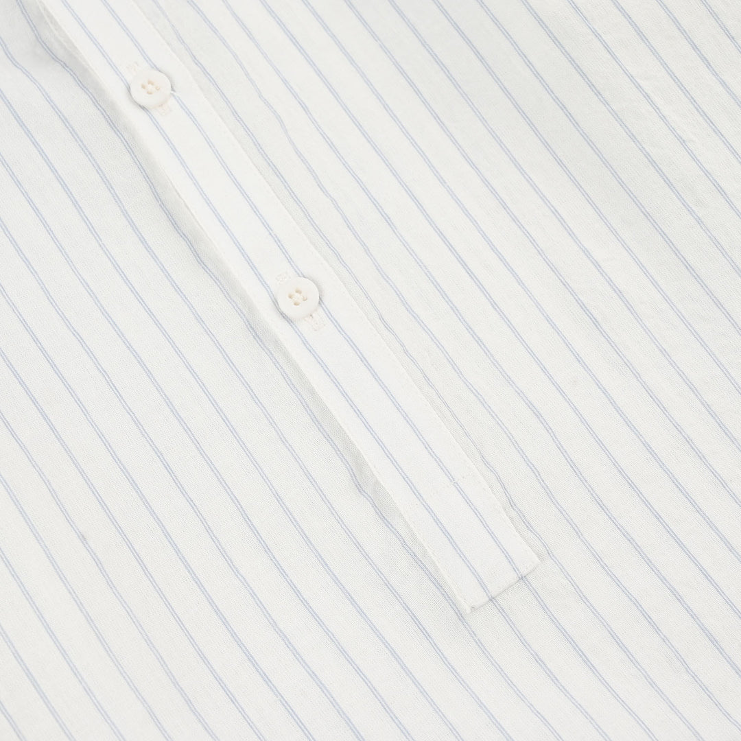 Boys Yarn Dyed Kurta (Stripe) - Blue