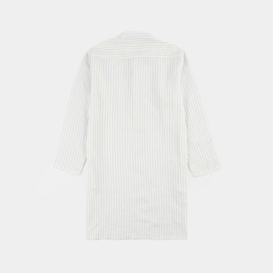 Boys Yarn Dyed Kurta (Stripe) - Blue