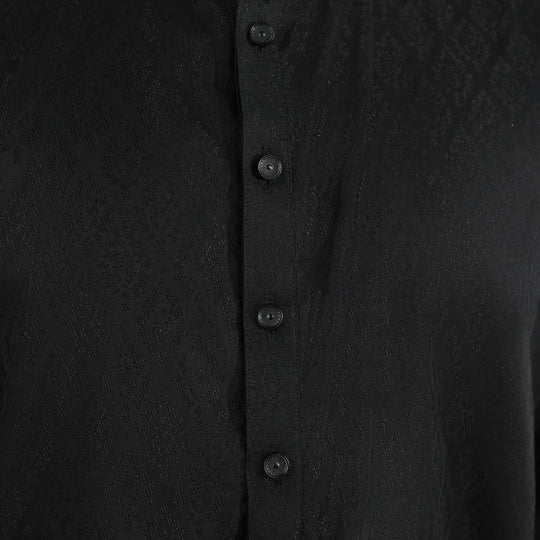 Boys Jacquard Kurta Pajama (Khas) - Black