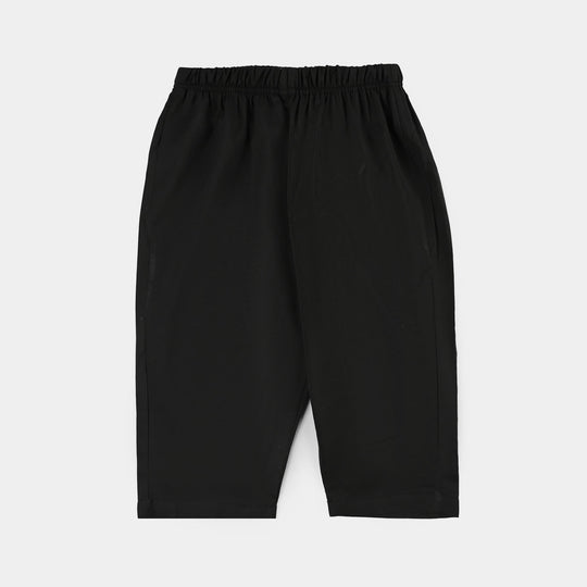 Infant Boys Jacquard Kurta Pajama - Black