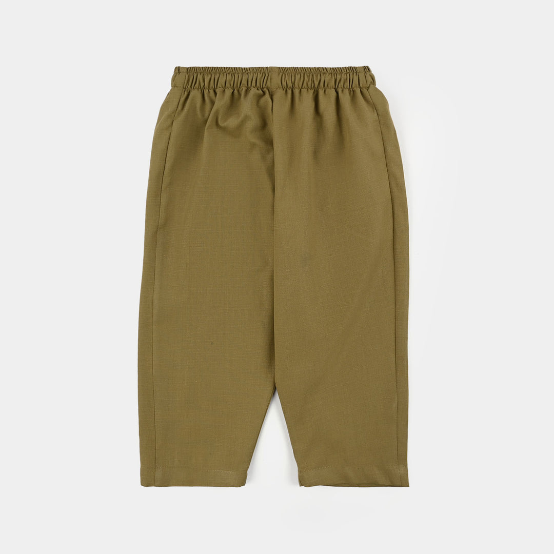 Infant Boys Poly Viscose Kurta Pajama - Green