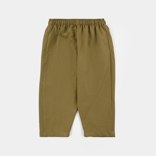 Infant Boys Poly Viscose Kurta Pajama - Green