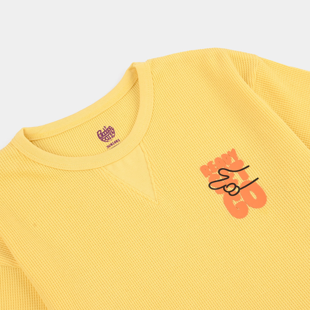 Boys Thermal T-Shirt (Get Ready BRO) - Yellow