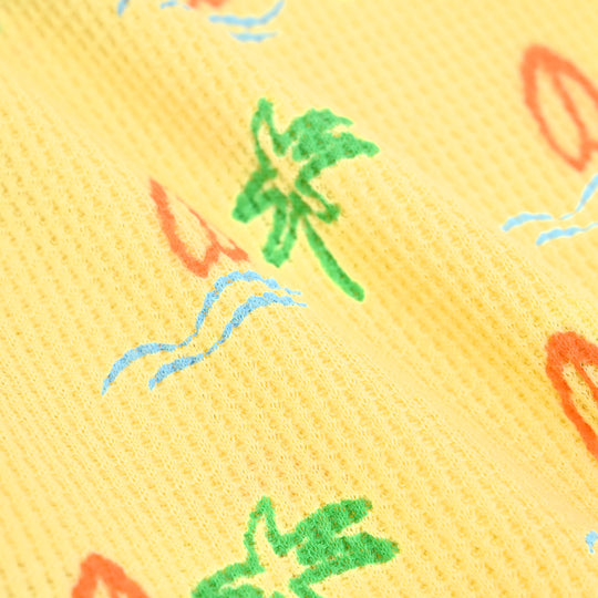 Infant Boys Thermal T-Shirt (Surfboard & Waves) - Yellow