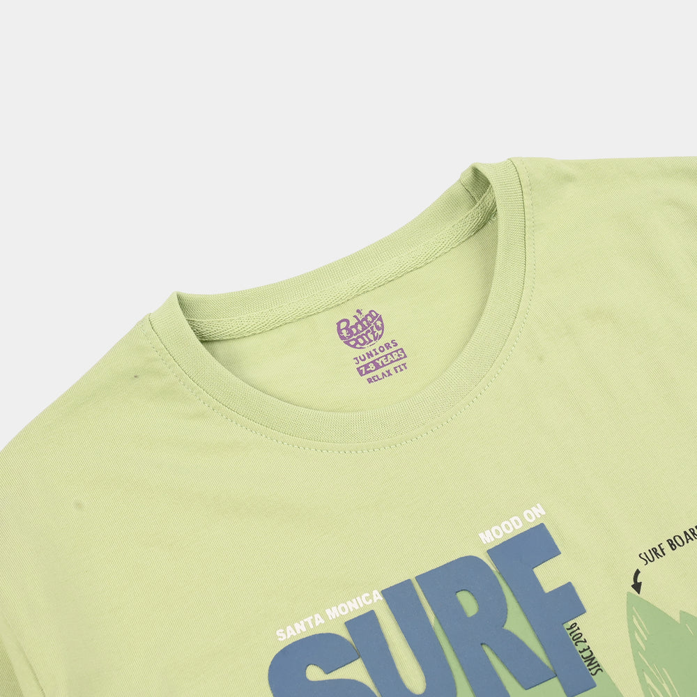 Boys Jersey/Terry T-Shirt (Surf Trip) - Green