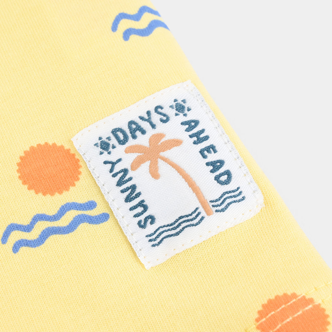 Boys Cotton Jersey T-Shirt (Beach) - Yellow