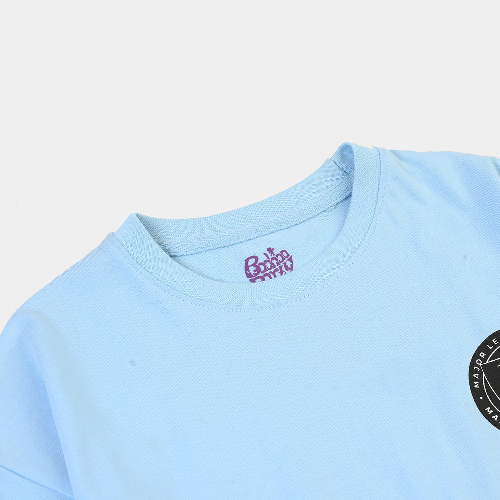 Boys Cotton Jersey T-Shirt Miami-Blue
