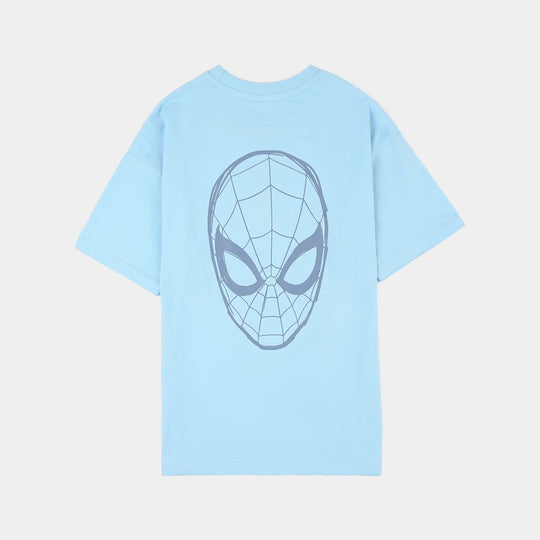 Boys Character Print Cotton Jersey T-Shirt – Sky Blue