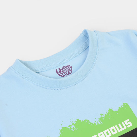Boys Cotton Jersey T-Shirt Nanga Parbat - Blue