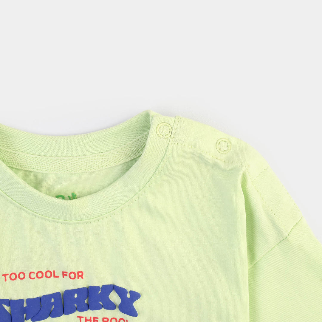 Infant Boys Cotton Jersey T-Shirt Sharky- Blue