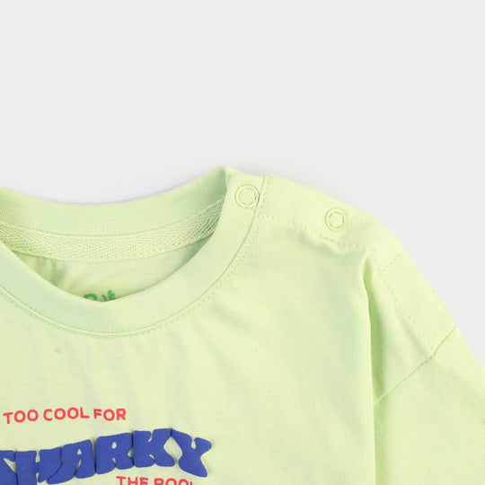 Infant Boys Cotton Jersey T-Shirt Sharky- Blue