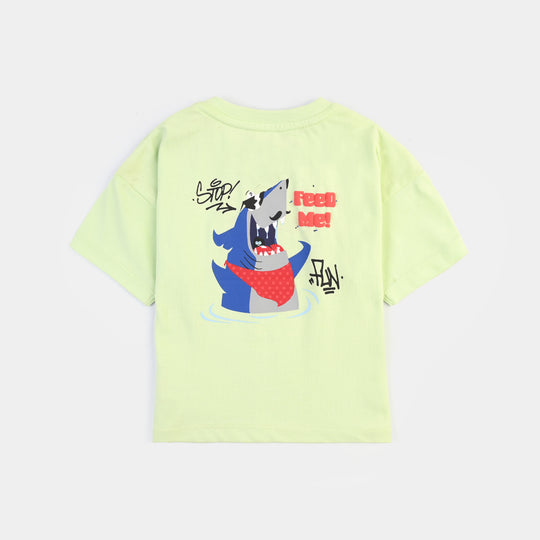 Infant Boys Cotton Jersey T-Shirt Sharky- Blue